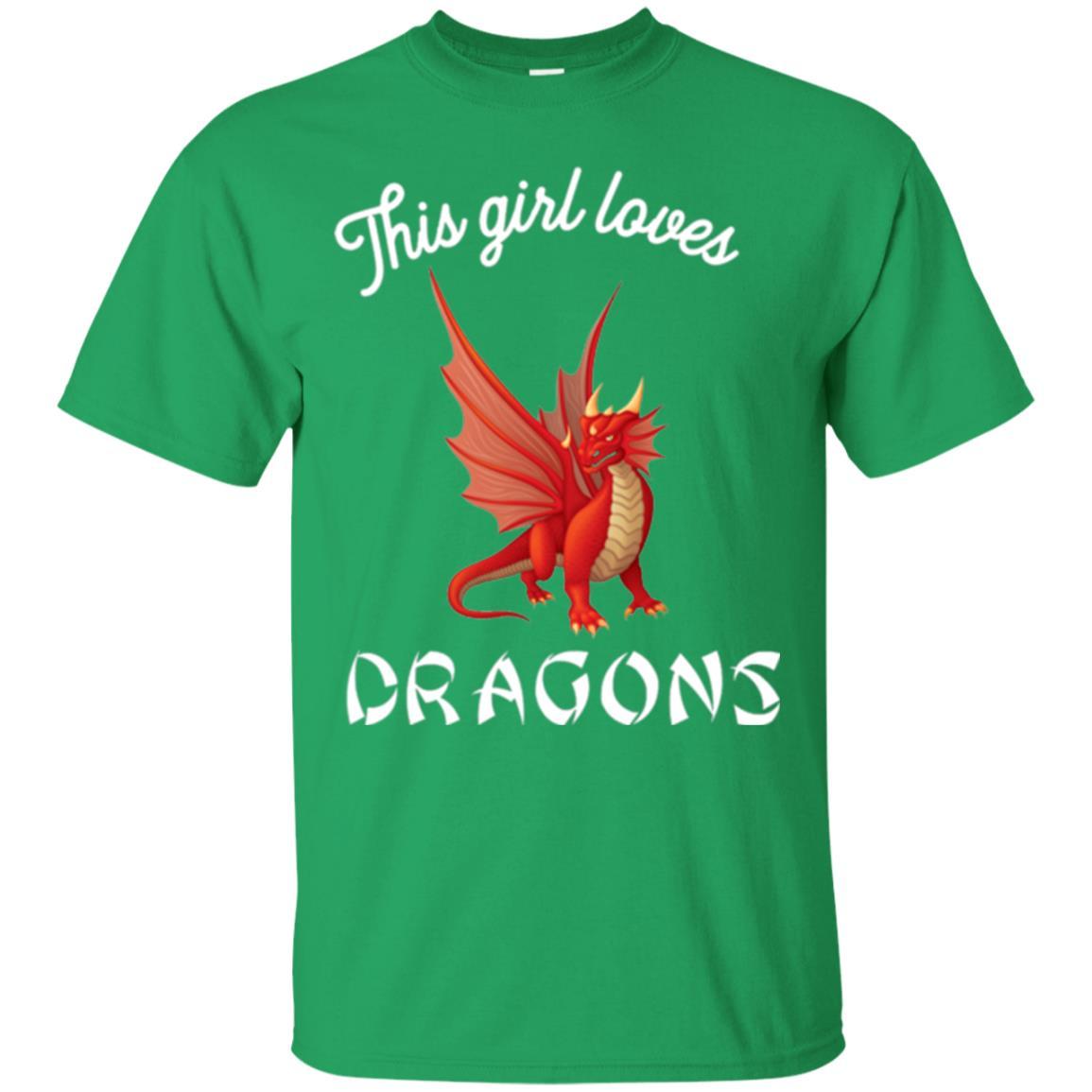 Dragon Lover T-shirt This Girl Loves Dragonst-shirt Irish Green