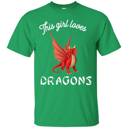Dragon Lover T-shirt This Girl Loves Dragonst-shirt Irish Green