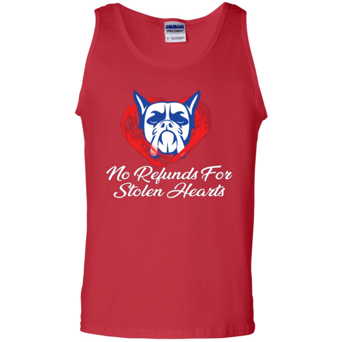 Dog Lover T-shirt No Refunds For Stolen Hearts Red