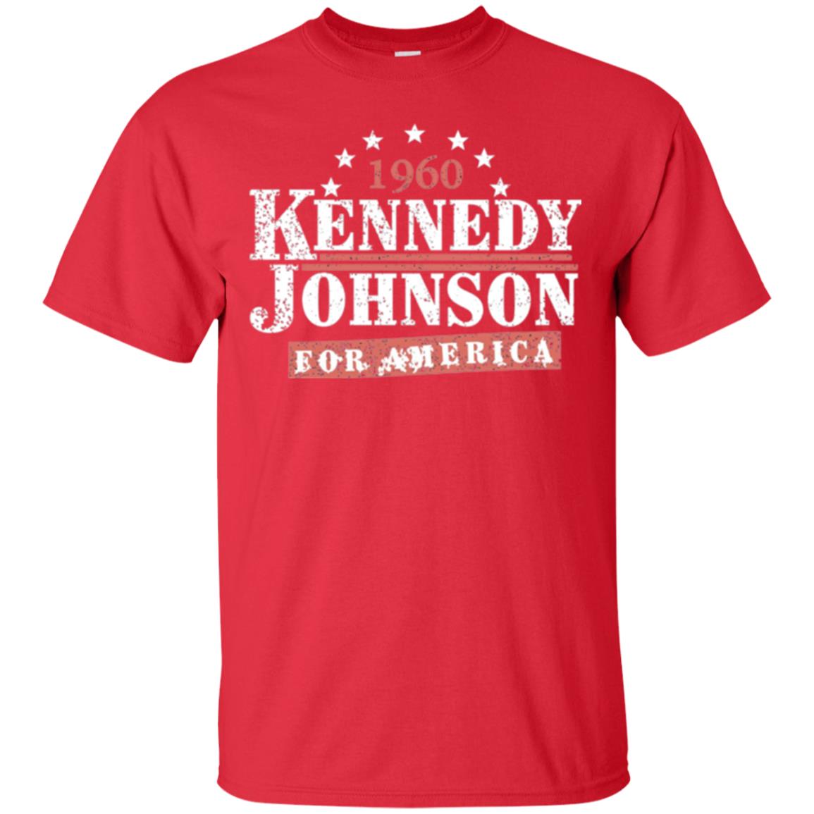 Presidential Campaign T-shirt Vintage Kennedy Johnson 1960 Red