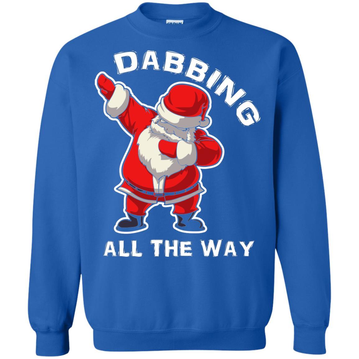 Chirstmas T-shirt Dabbing All The Way Royal