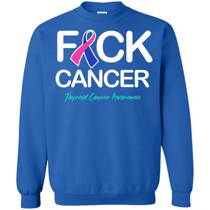 Fck Cancer Thyroid Cancer Awareness T-shirt Royal