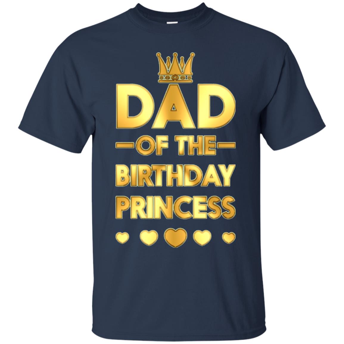 Dad Of The Birthday Princess Family T-shirt Navy