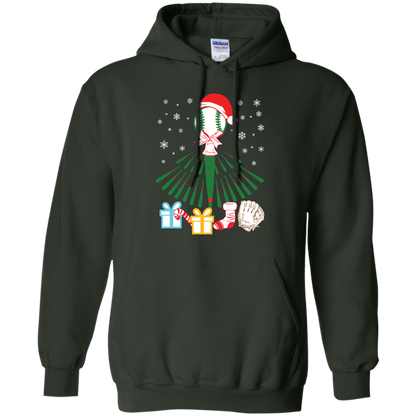 Baseball Christmas T-Shirt Forest Green