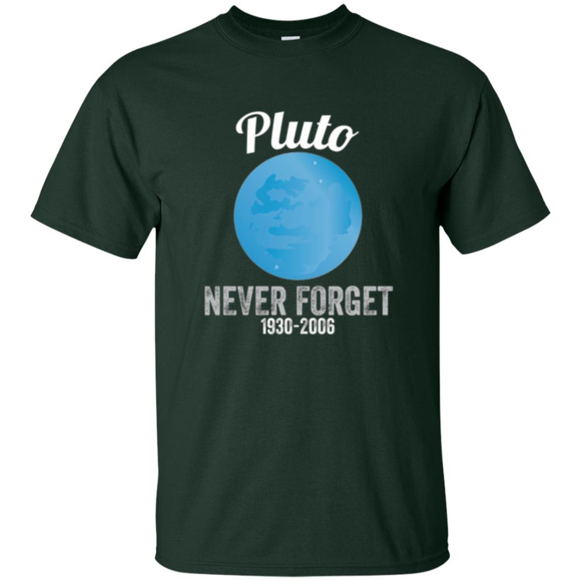 Science T-shirt Pluto Never Forget T-shirt Forest Green