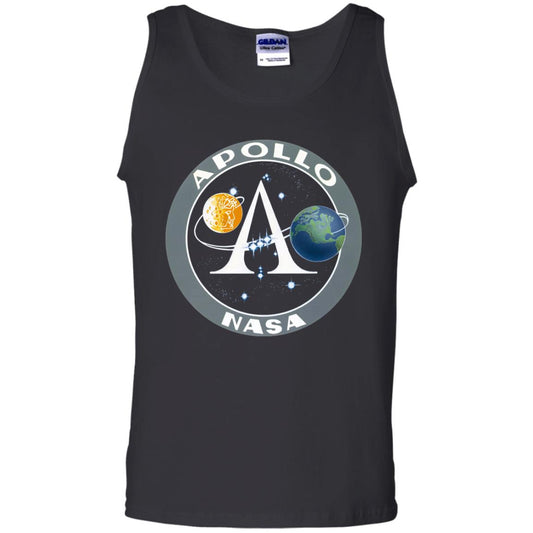 Apollo Program Moon Landing Patch Print Nasa Astronomy T-shirt Black