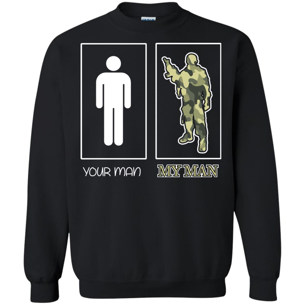 Your Man My Man Military Shirt Black