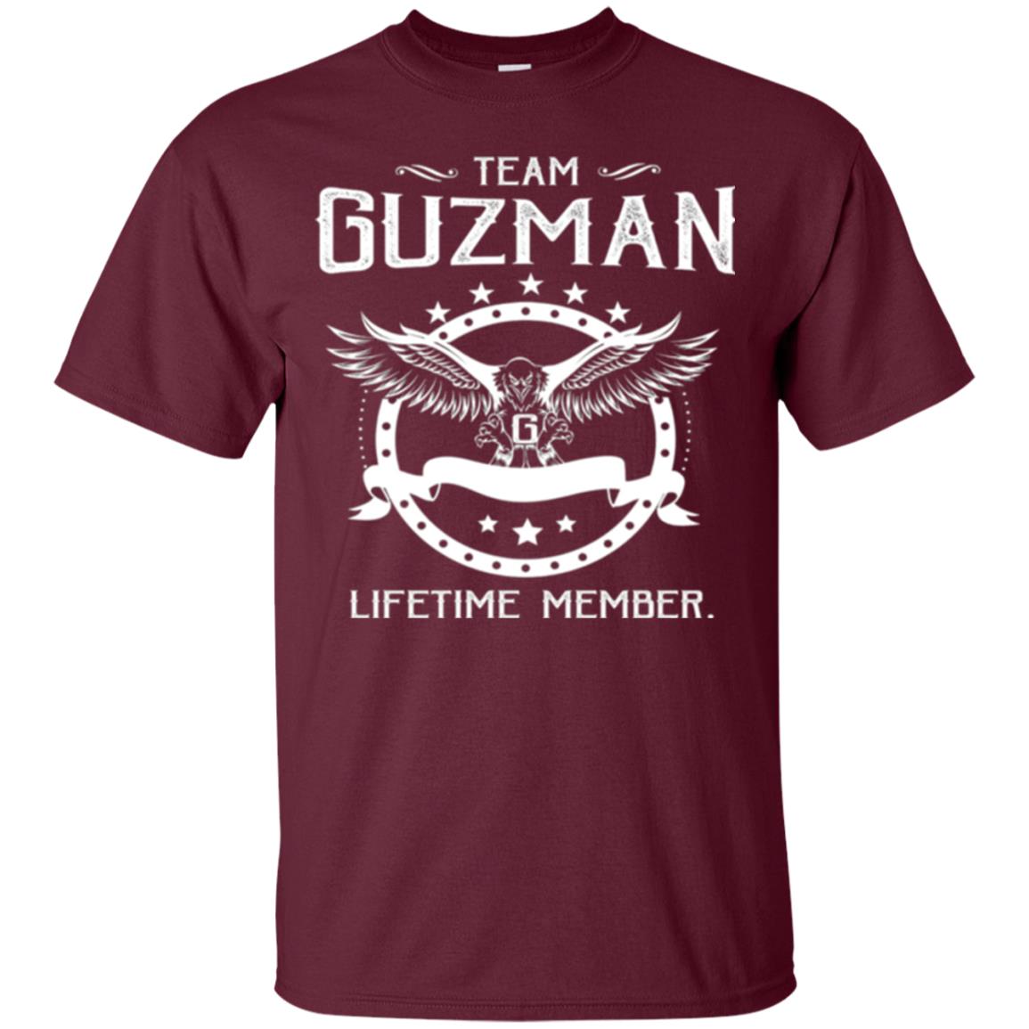 Family T-shirt Team Guzman Lifetime Member Maroon