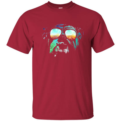 Pitbull Lover T-shirt English Bulldog Neon Dog T-shirt Cardinal