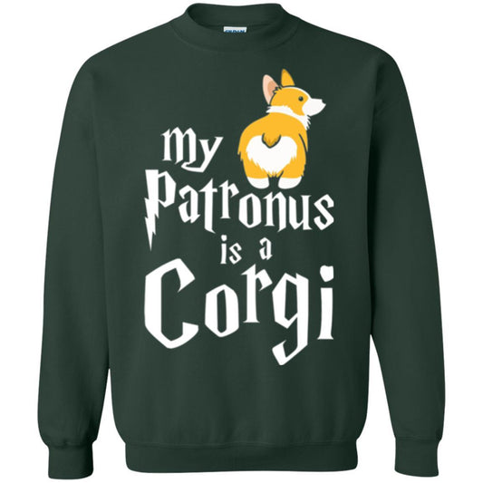 Dog T-shirt My Patronus Is A Corgi T-shirt Forest Green