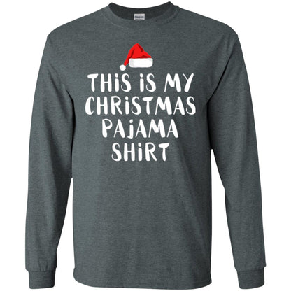 Christmas T-shirt This Is My Christmas Pajama Shirt Dark Heather