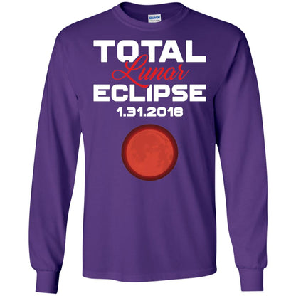 Eclipse January 31st 2018 Total Lunar Eclipse T-shirt Blood Moon Purple