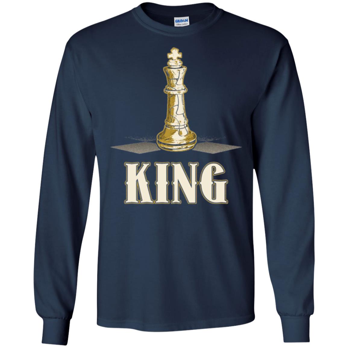 King Chess Piece Chess Player T-shirt Navy