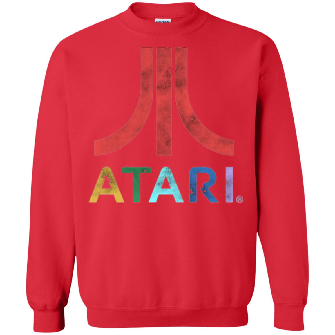 Colorful Retro Atari Gaming Logo T-shirt Red