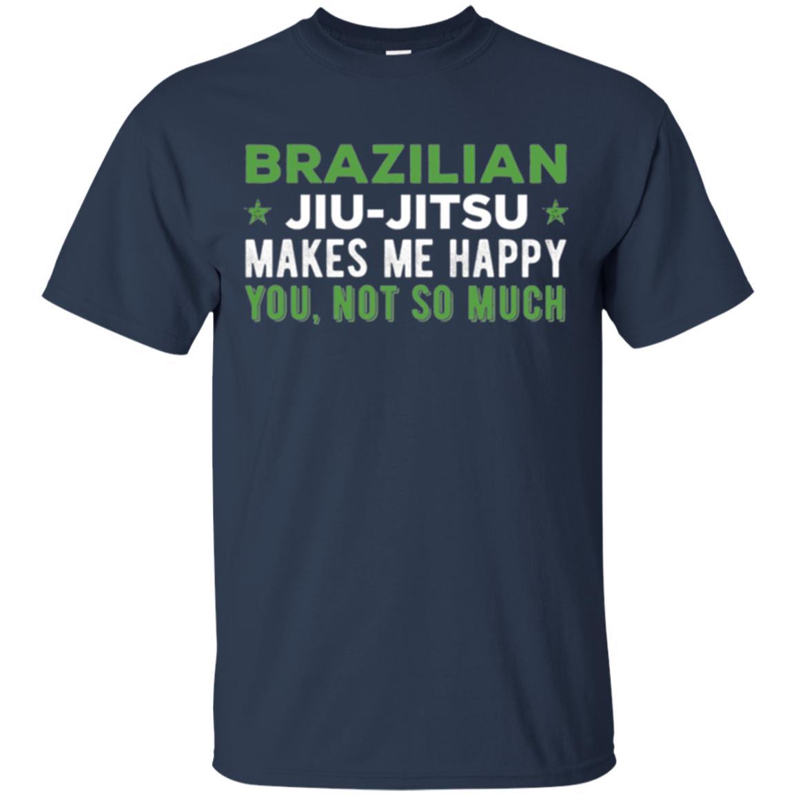 Brazilian Jiu Jitsu T-shirt Brazilian Jiu Jitsu Makes Me Happy Navy