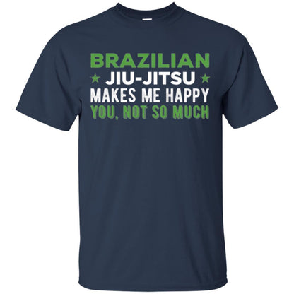 Brazilian Jiu Jitsu T-shirt Brazilian Jiu Jitsu Makes Me Happy Navy