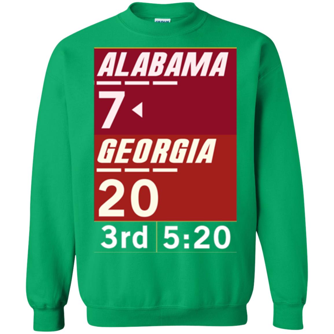 Football Lover T-shirt Alabama 26-23 Comeback Win 2-sided Irish Green