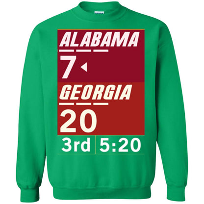 Football Lover T-shirt Alabama 26-23 Comeback Win 2-sided Irish Green