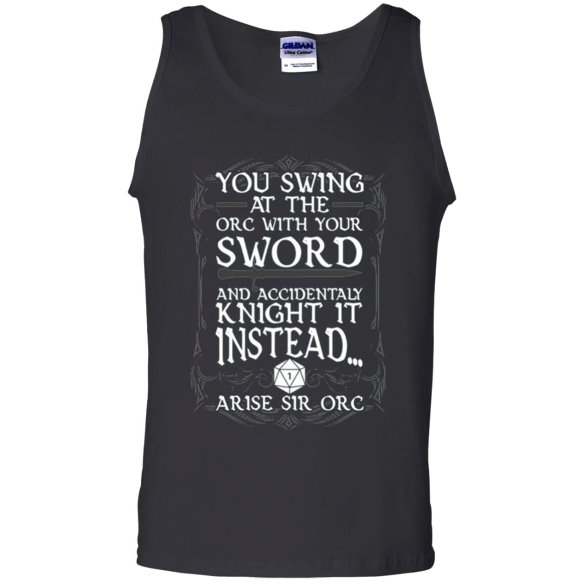 You Swing At The Orc With Your Sword And Accidentaly Knight It Instead Arise Sir Orc T-shirt Black
