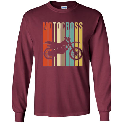 Dirt Bike Silhouette T-shirt Cool Vintage Motocross Maroon