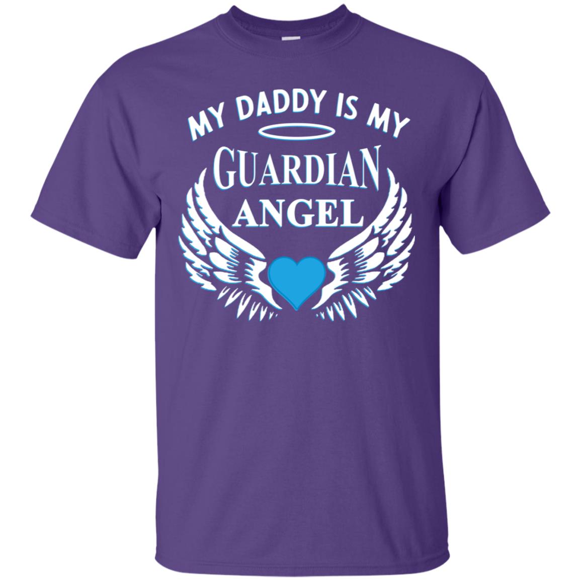 My Daddy Is My Guardian Angel Daddy In Heaven Shirt Purple