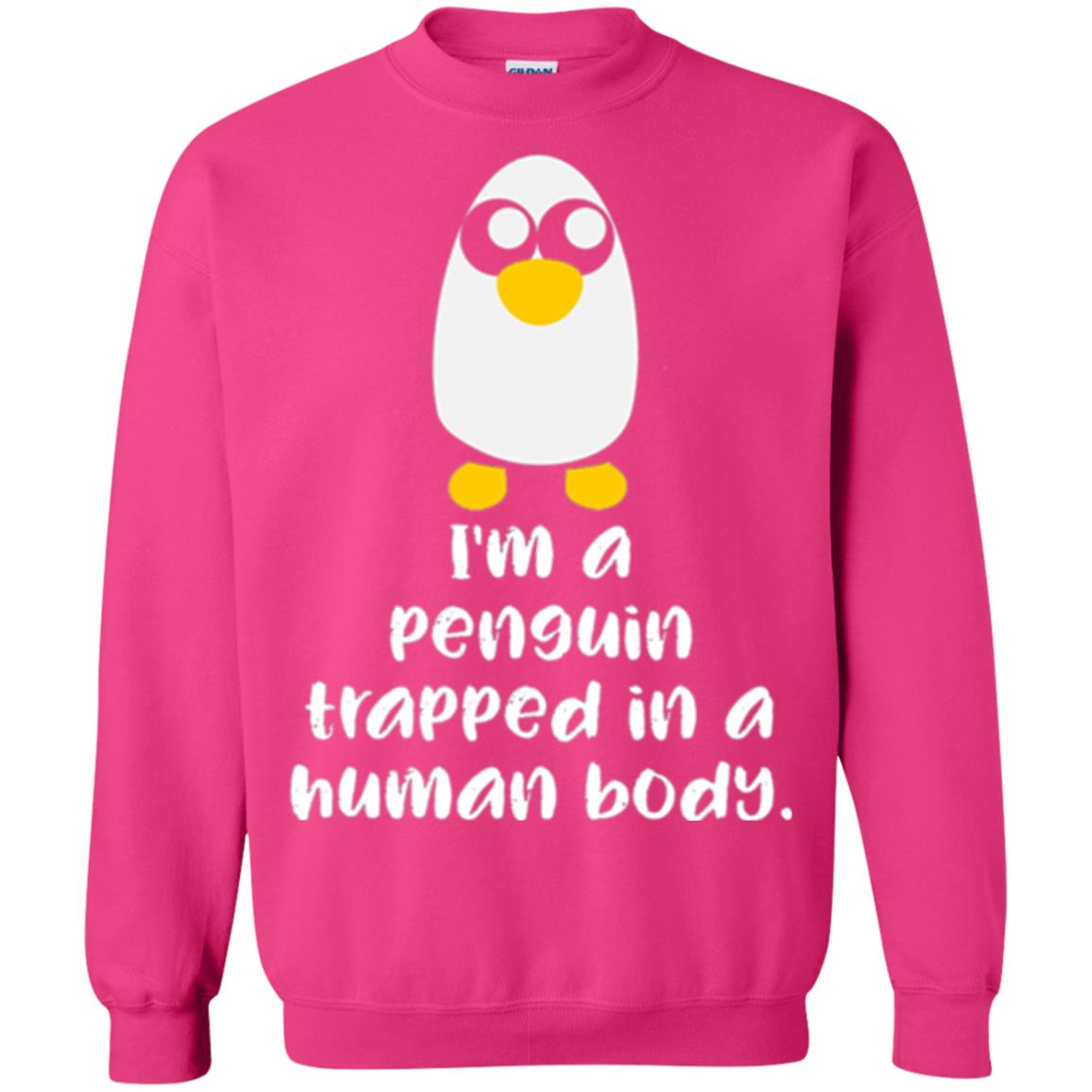 Penguin Lovers T-shirt I_m A Penguin Trapped In A Human Body Heliconia