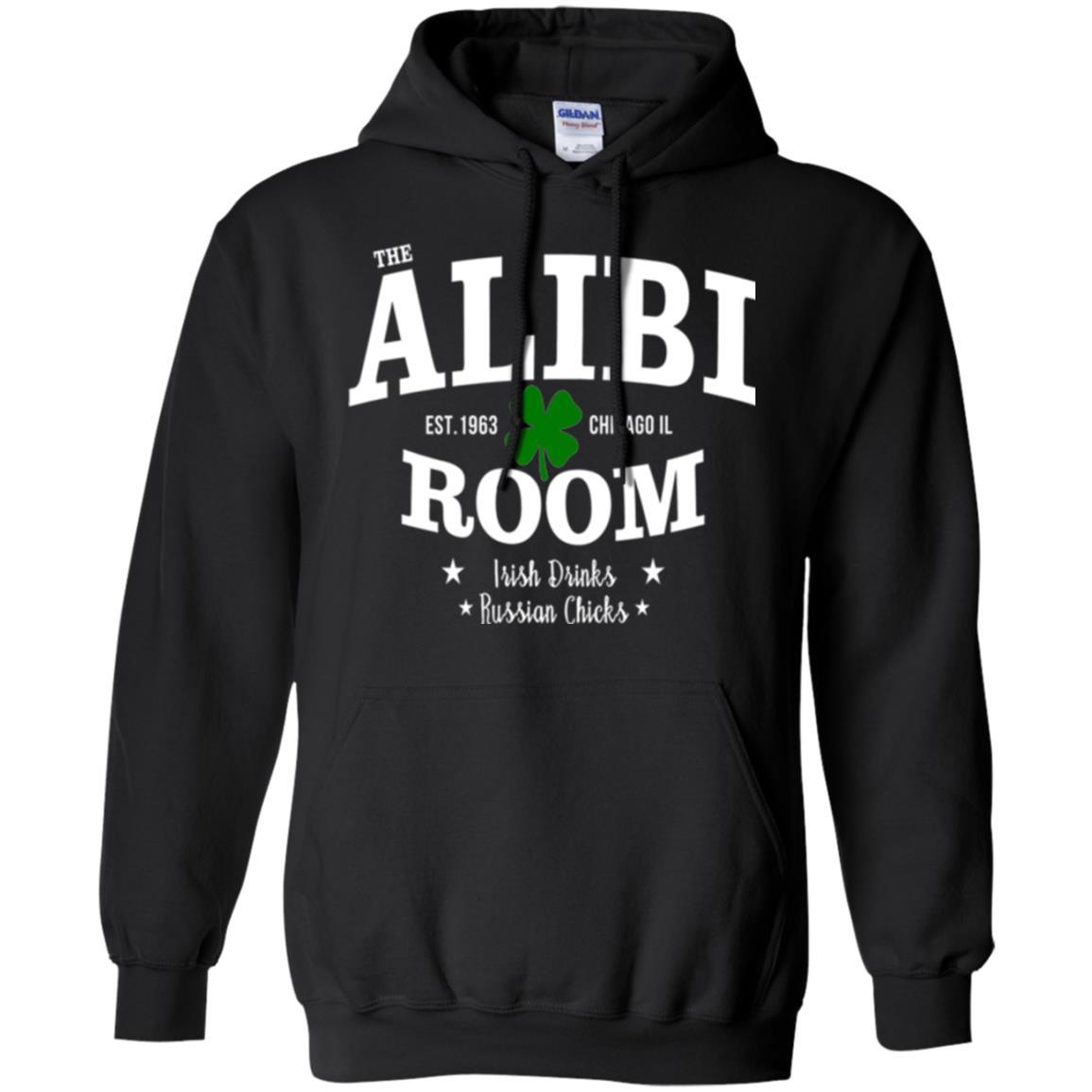 Wine Lovers T-shirt The Alibi Room Est.1963 Chicagoil Irish Drinks Russian Chick Black