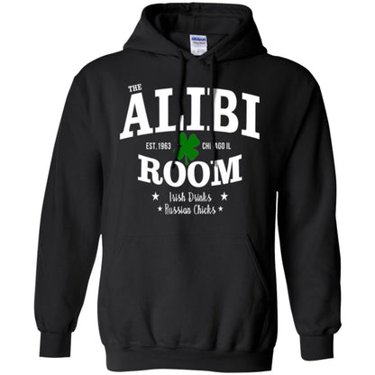 Wine Lovers T-shirt The Alibi Room Est.1963 Chicagoil Irish Drinks Russian Chick Black