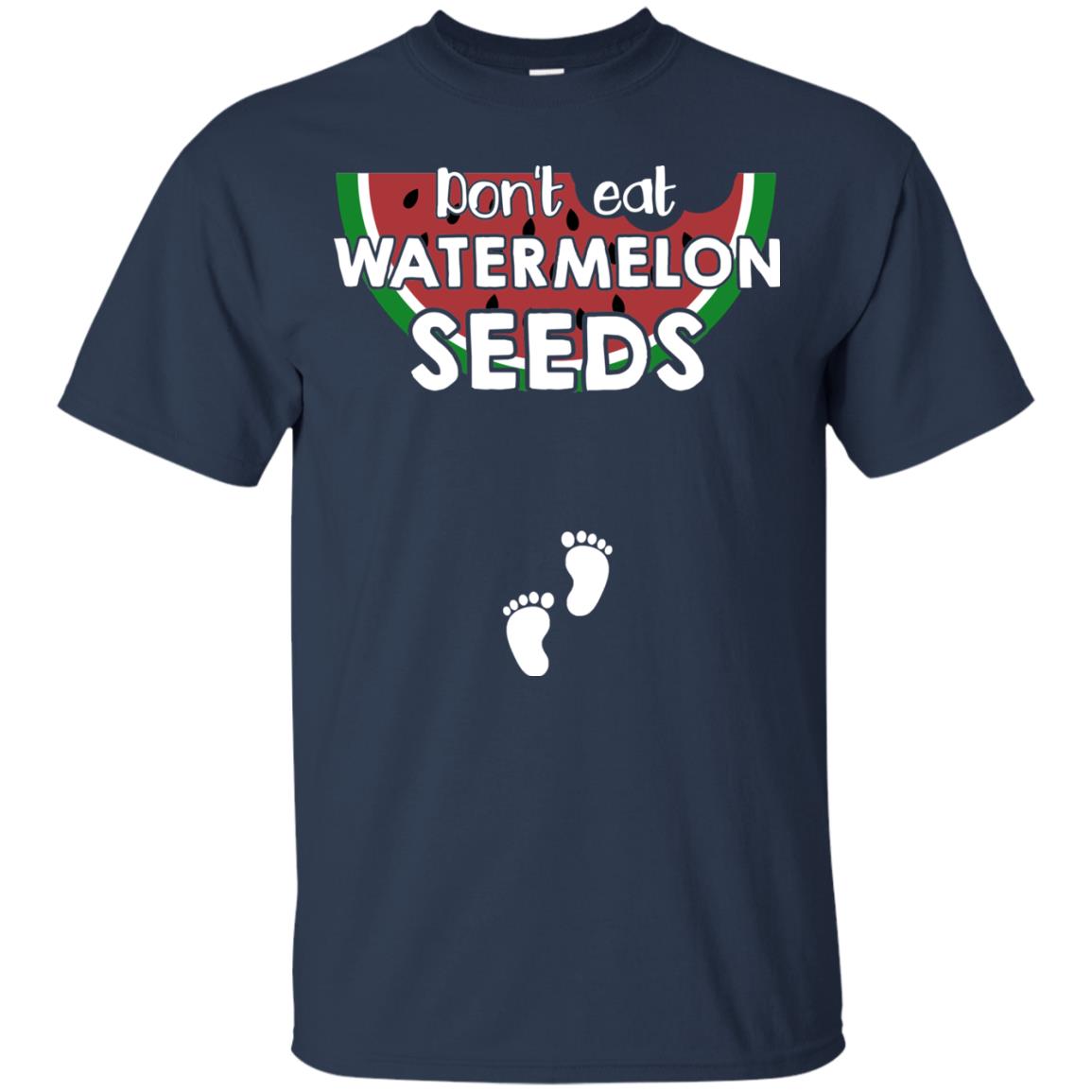 Don_t Eat Watermelon Seeds Pregnancy Announcement Shirt Navy