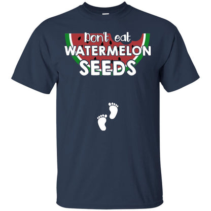 Don_t Eat Watermelon Seeds Pregnancy Announcement Shirt Navy