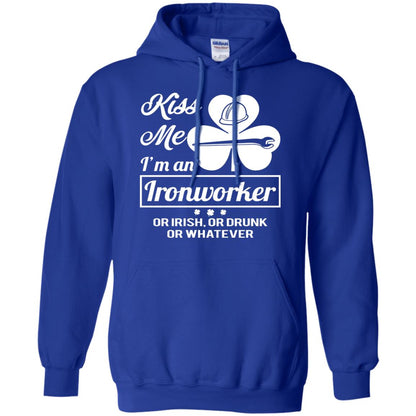 Funny St Patricks Day Shirt Kiss Me I Am An Ironworker Royal