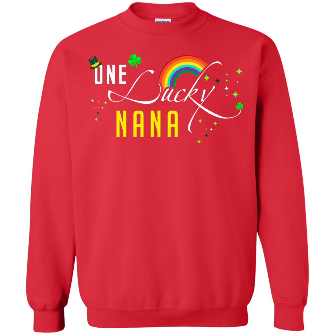 One Lucky Nana St. Patrick_s Day T-shirt Red