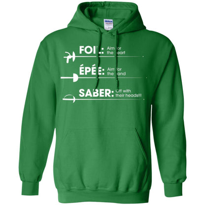 Fencing T-shirt Foil Saber Definition Irish Green