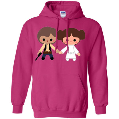 Cartoon T-shirt Han Solo Princess Leia Heliconia