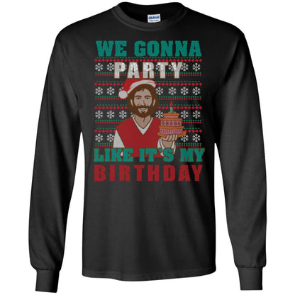 Brithday T-shirt We Gonna Party Like It's My Birthday Black