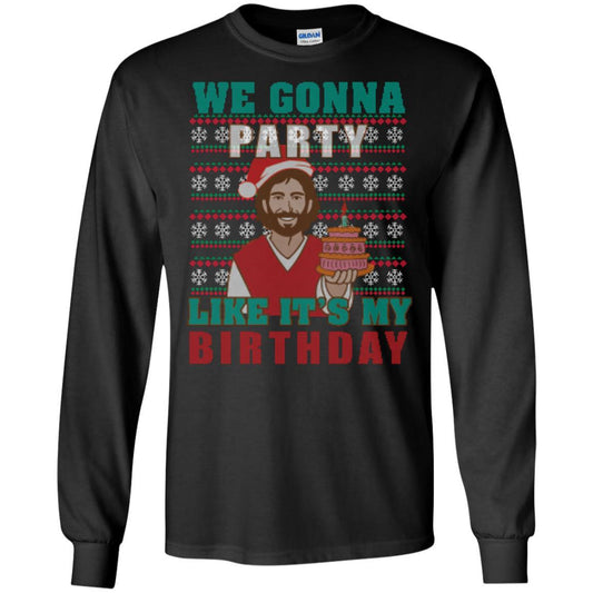 Brithday T-shirt We Gonna Party Like It's My Birthday Black