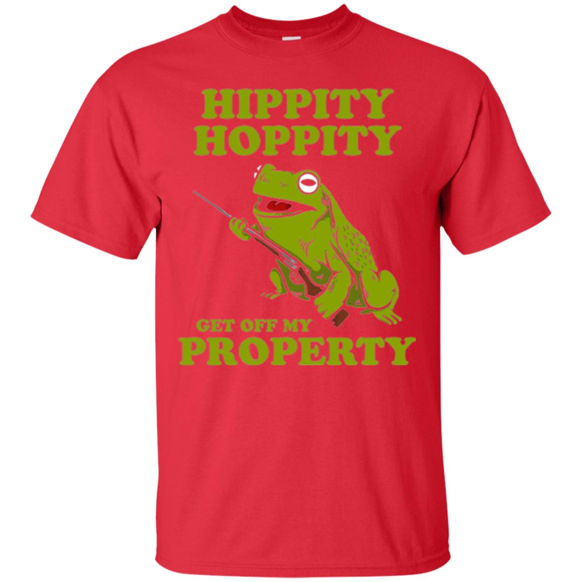 Frog Lover T-shirt Hippity Hoppity Get Off My Property Red