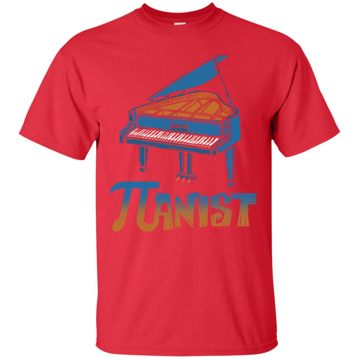 Pianist T-shirt Pi Day With Piano Red