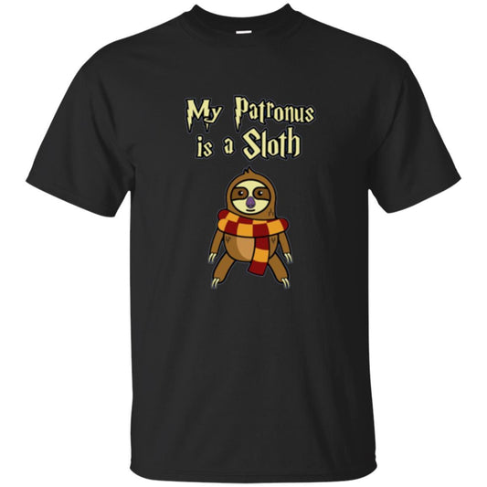 Christmas T-shirt My Patronus Is A Sloth T-shirt Black