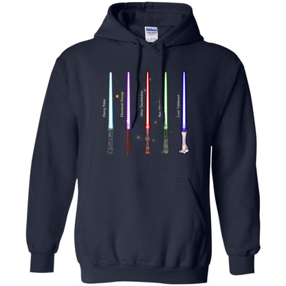Harry Potter Lightsaber Wands Movie Fan T-shirt Navy