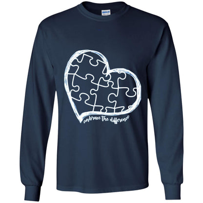 Autism Awareness Shirt Embrace Differences Navy