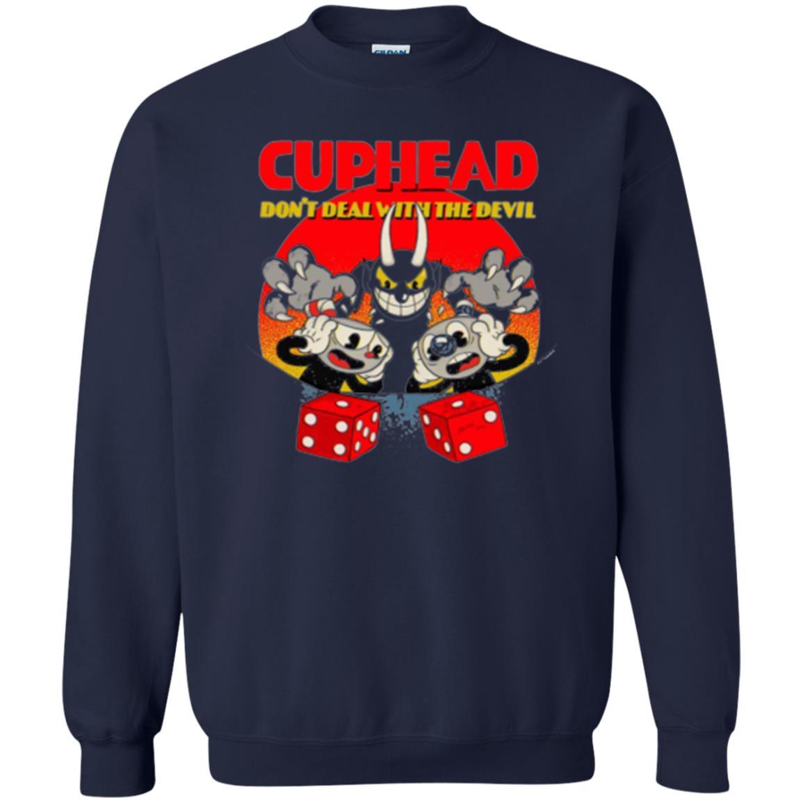 Cuphead And Mugman Devil_s Dice Video Game Graphic T-shirt Navy