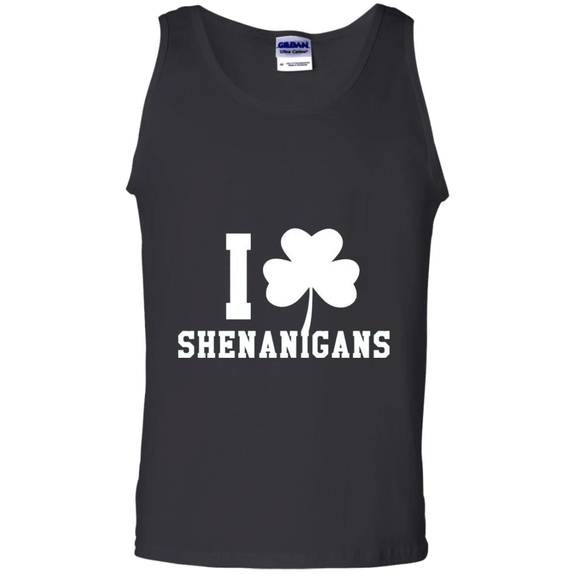 I Love Shenanigans Shamrock Saint Patrick_s Day T-shirt Black