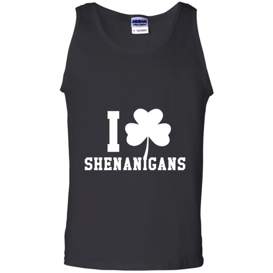 I Love Shenanigans Shamrock Saint Patrick_s Day T-shirt Black