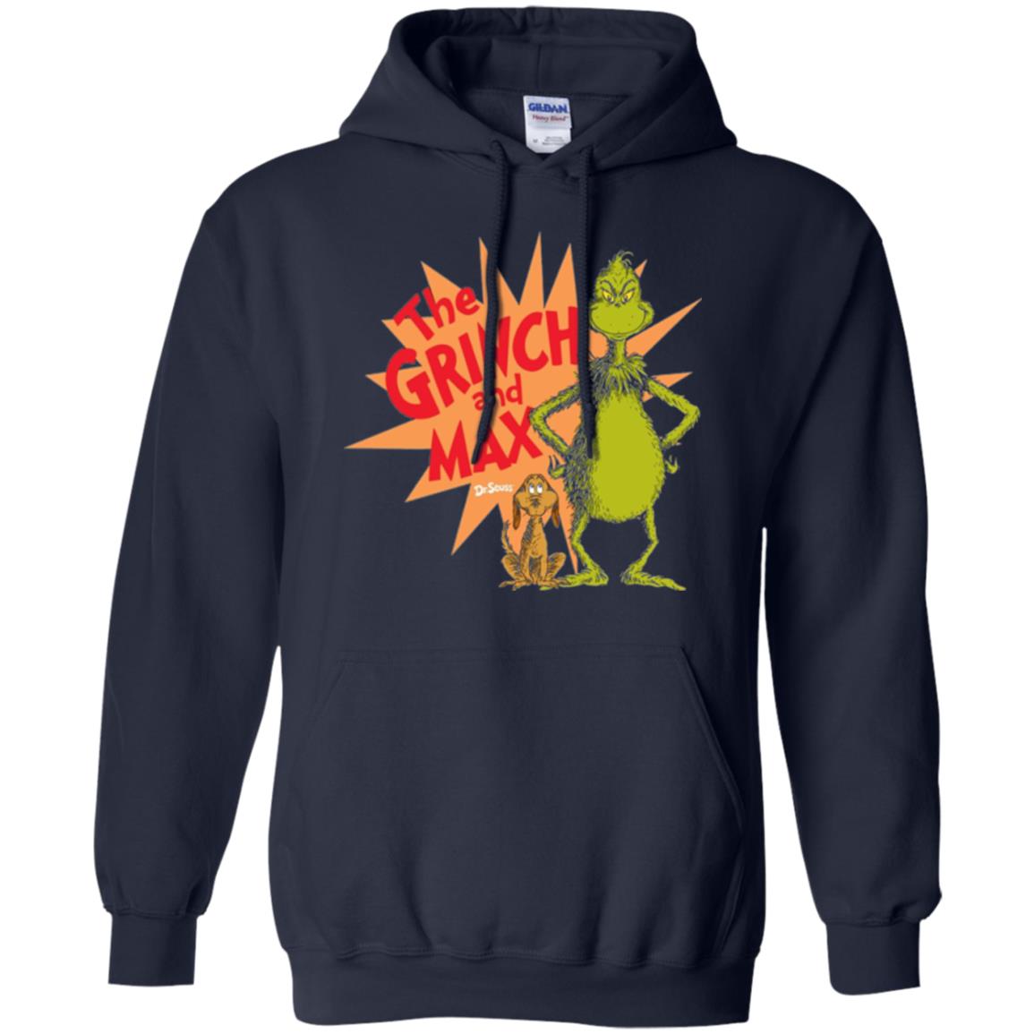 Cartoon T-shirt Dr. Seuss Grinch And Max Burst Navy