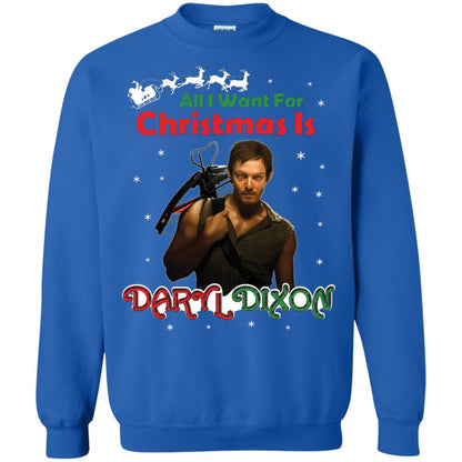 All I Want For Christmas Is Daryl Dixon Shirt Royal