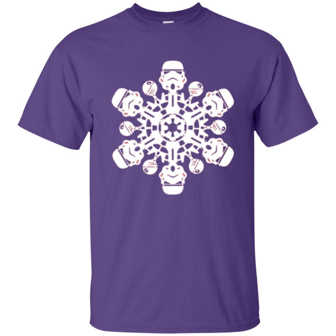 Film T-shirt Star Wars Stormtrooper Christmas Snowflake Graphic Purple