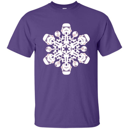 Film T-shirt Star Wars Stormtrooper Christmas Snowflake Graphic Purple