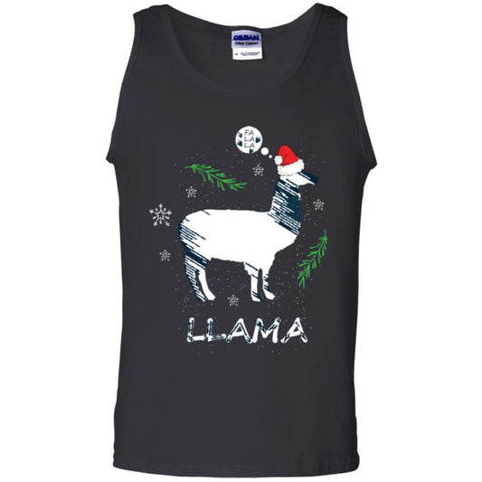 Christmas T-shirt Fa La La La Llama T-shirt Black