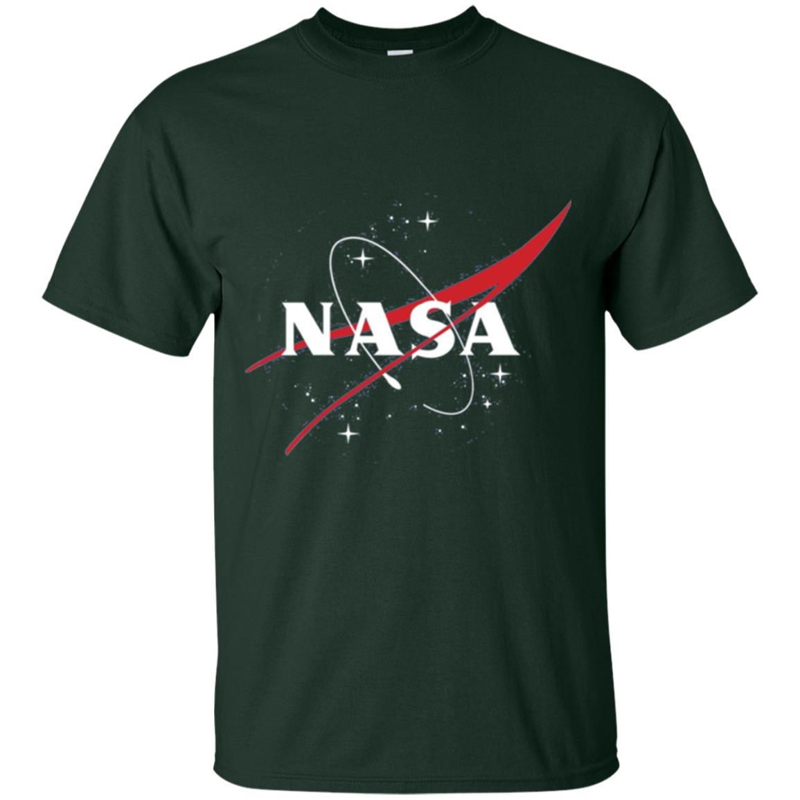 Nasa Full Blue Logo Graphic T-shirt Forest Green